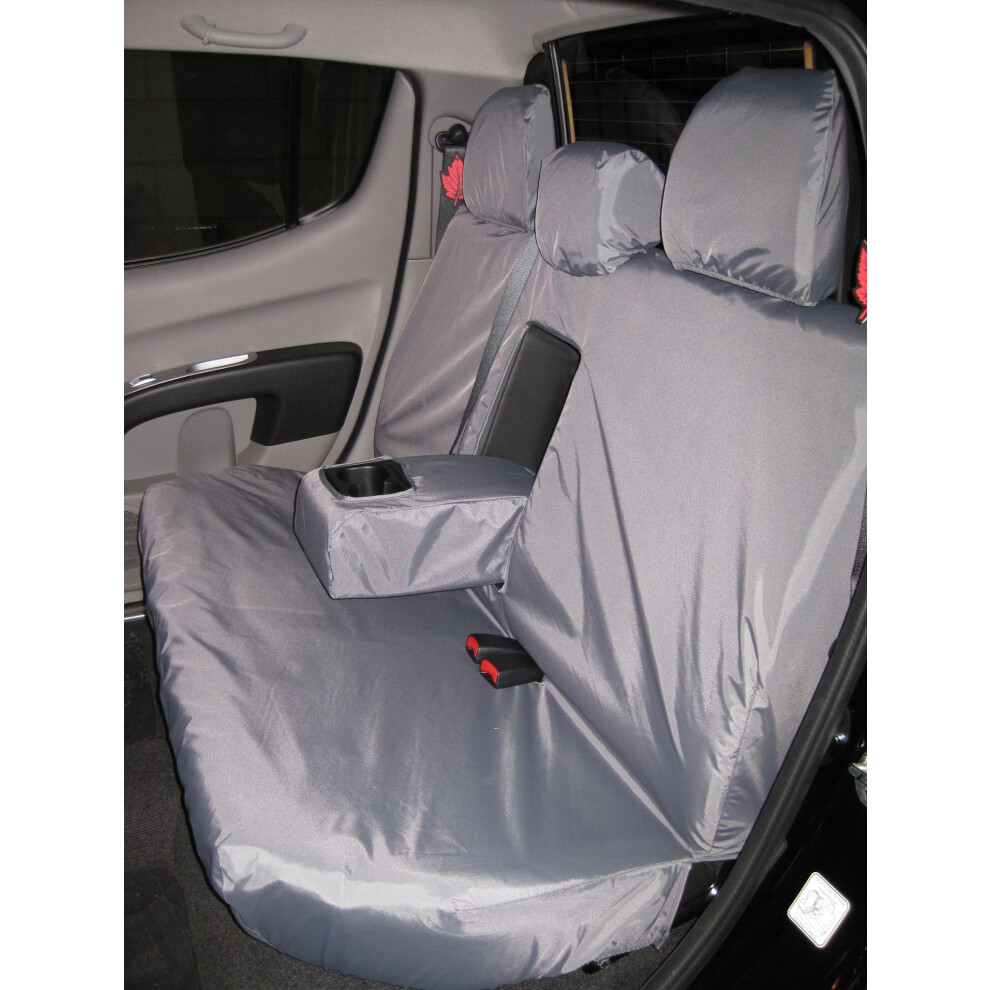 (, Front Seats) Fits Mitsubishi L200 2006-2015 Seat Covers Black 5057605005034