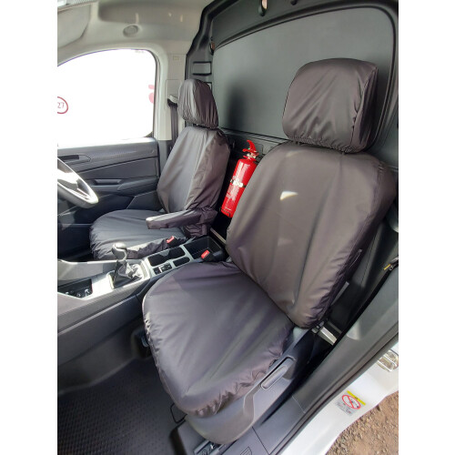 (Grey Camouflage, Rear 3rd Row Pair) Fits VW Volkswagen Caddy 2021+ Seat Covers