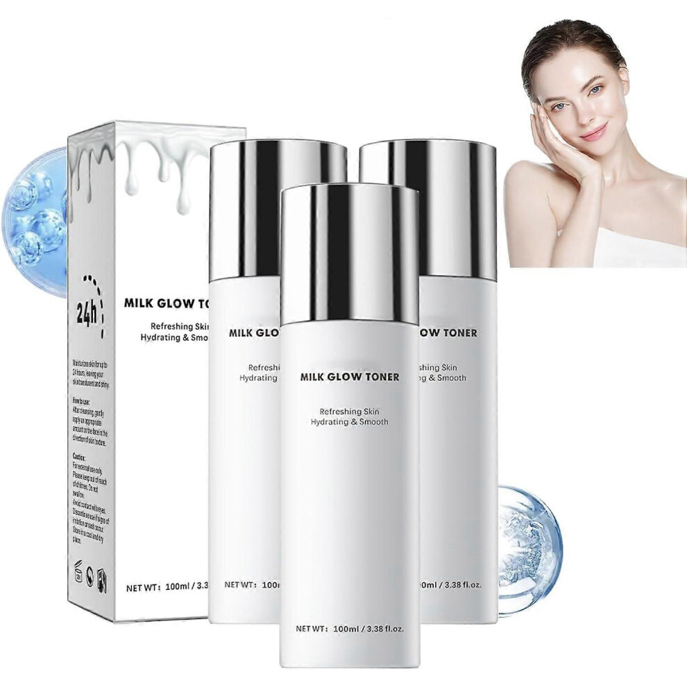 (3 Pcs) Milk Skin Toner Hydrating Milk Toner Deep Moisturizing, Refreshing and Non-Sticky, Natural Milk Skin Toner for All Skin Types