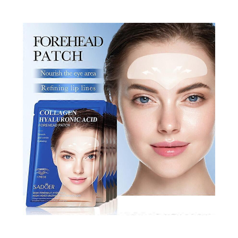 Forehead Wrinkle Patches 10Pcs - Anti Wrinkle Patches with Collagen & Hyaluronic Acid, Face Tape for Forehead Wrinkles Treatment Smooth & Soften Fine