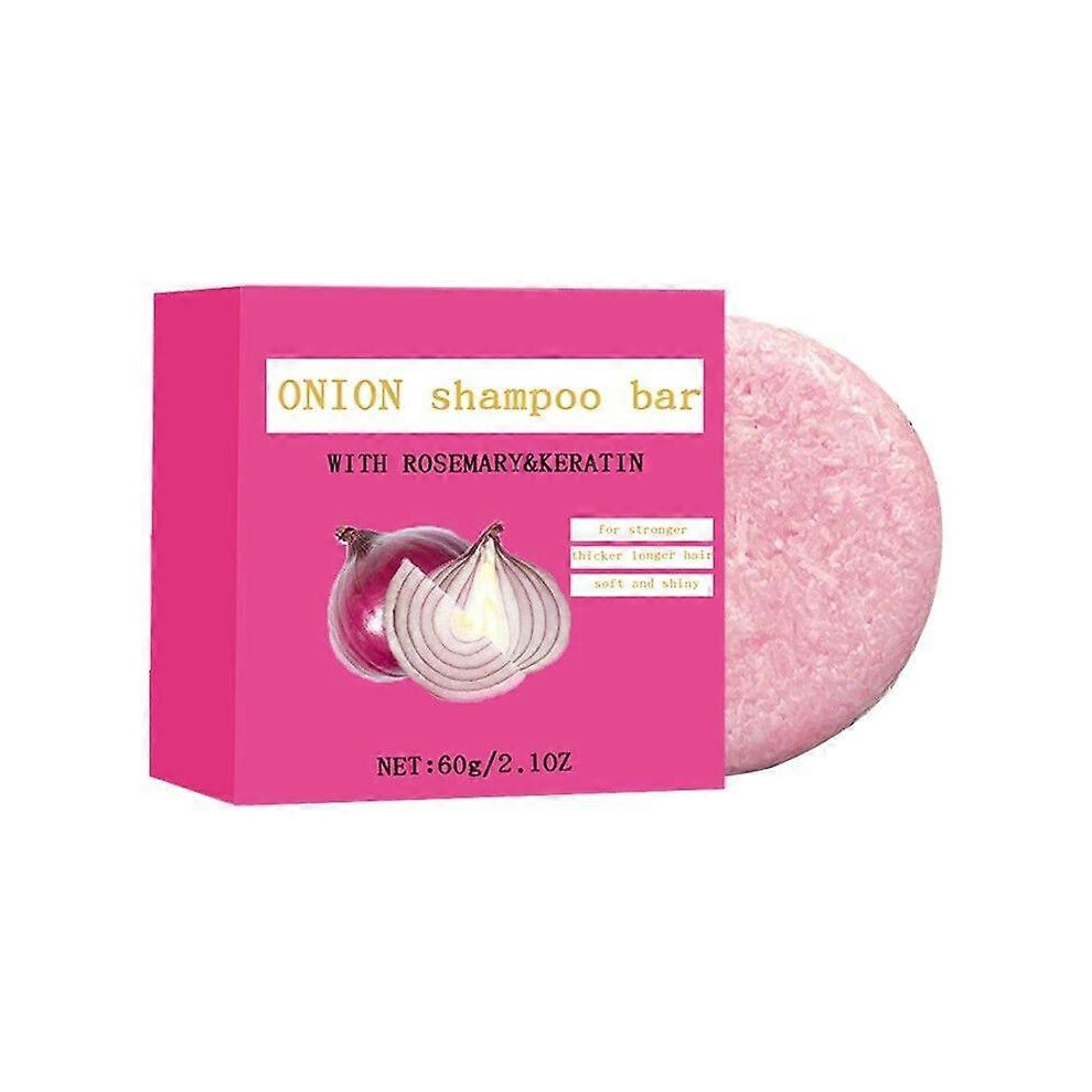 (3PCS) Onion Shampoo Bar, Onion Hair Growth Shampoo Bar for Stronger, Thicker, Longer Hair, Onion Shampoo Against Hair Loss, Onion Shampoo Soap with Rosemary