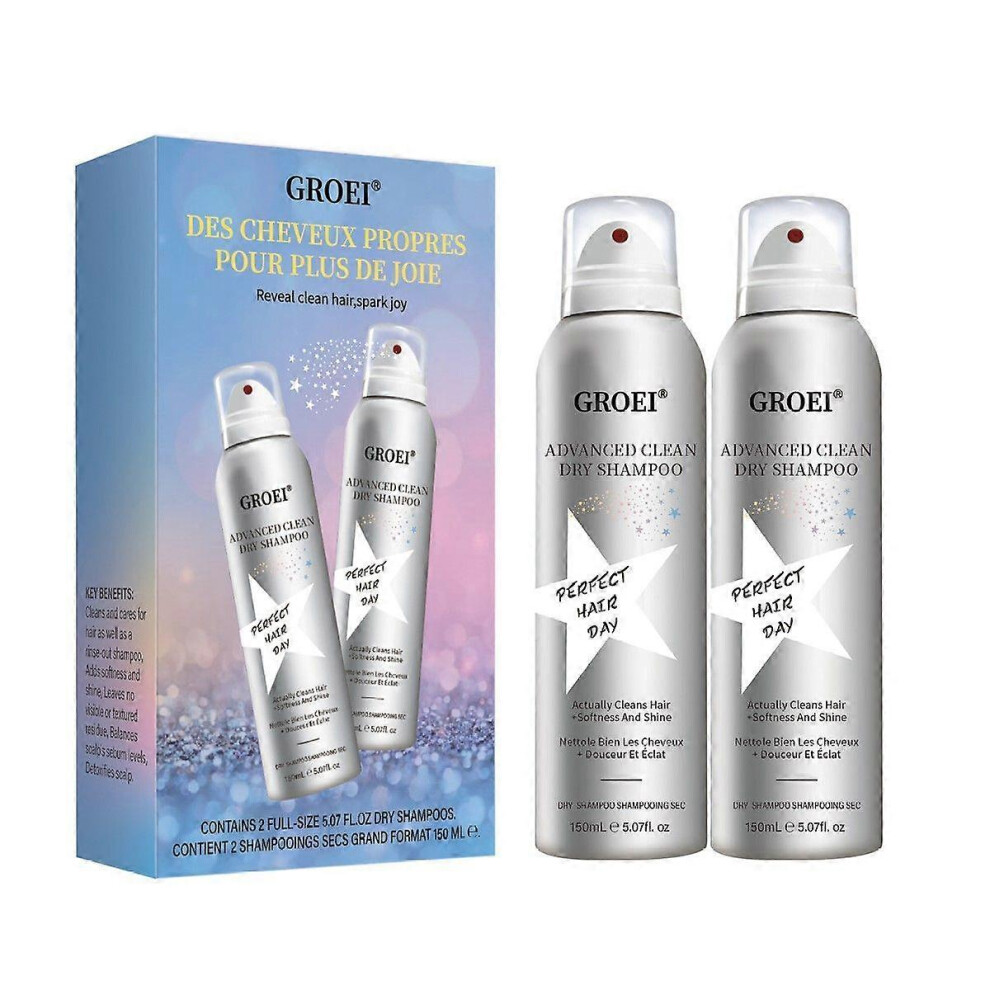 (2PCS) 2Pcs Dry Shampoo, Instantly Fresh Volumizing Hair Dry Shampoo, Dry Shampoo Volumizing Spray, Dry Shampoo for Dark Hair, Refreshing & Non-Greasy