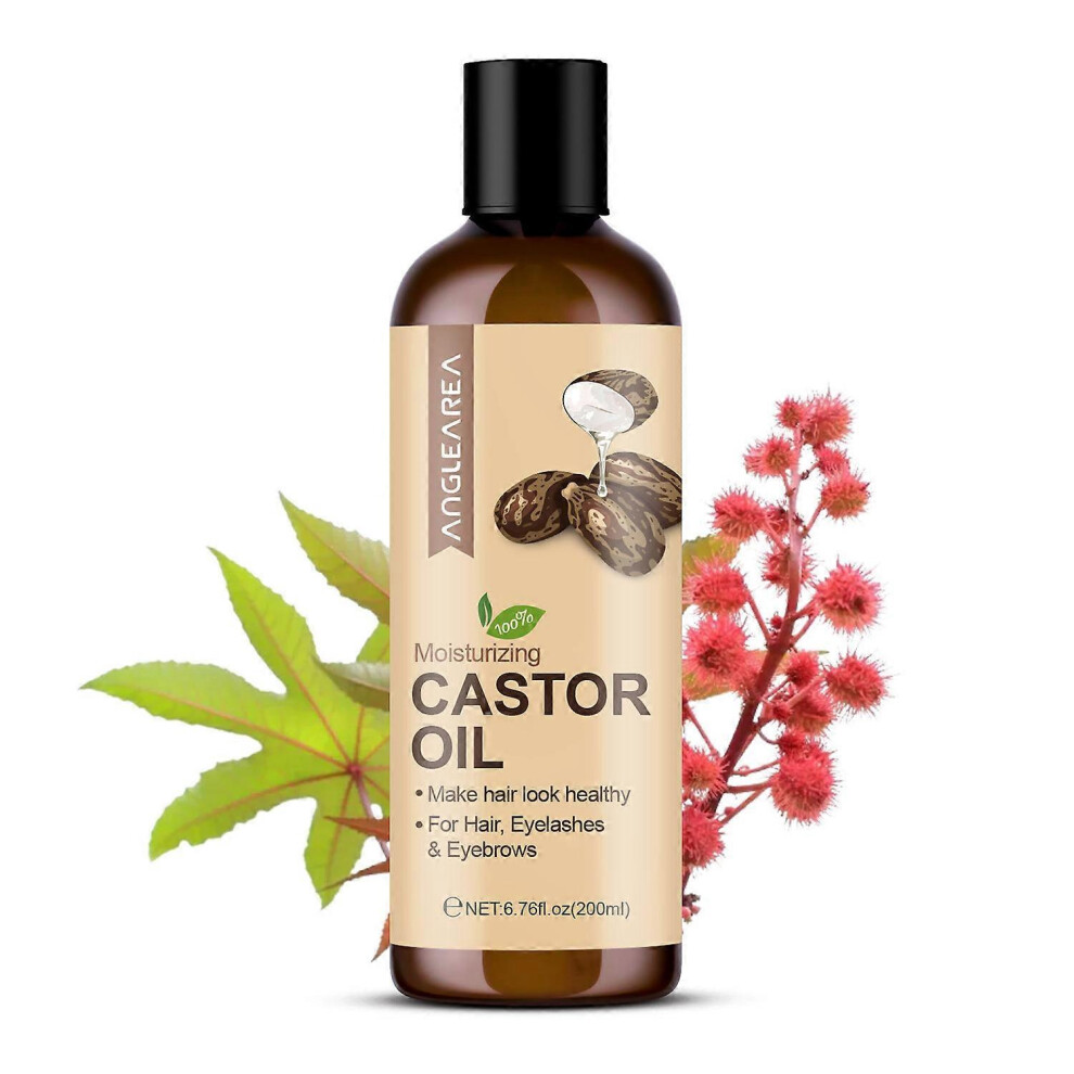 (3pcs) Organic Castor Oil - Moisturizing Castor Oil - 100% Pure and Natural - Premium Grade Oil for Hair Growth, Eyelashes and Eyebrows - Hair & Body Oil - E