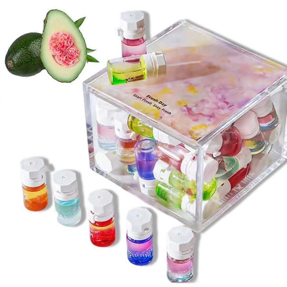 (2 Box) Perfume & Hair Oil 2-in-1  Avocado & Camellia Nourishment for Frizzy, Mini Hair Perfume Oil for Women, Hair Perfume Oil Set for Restore Dry, Frizzy an