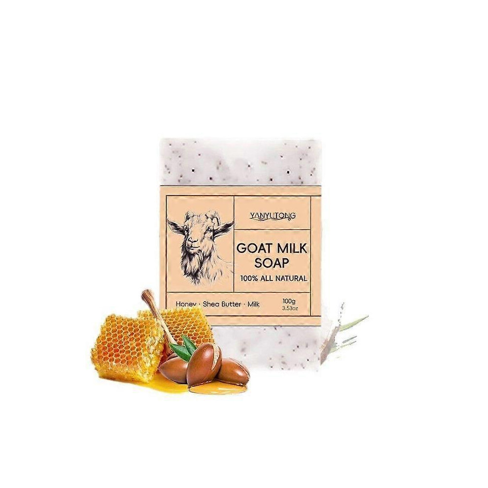 (2PCS) Goat Milk Soap Bar, Honey & Coconut Oil Goat Milk Soap Bar, Natural Handmade Face & Body Soap Bar for Nourishing Hydration, Skin Glow Soap Bar