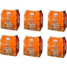 BIG K Charcoal 2 Pack (Pack of 6) - 12 x 1kg | Natural BBQ Charcoal for Grilling | Fast Ignition & High Heat | Long-Lasting Burn
