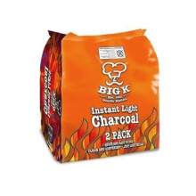 BIG K Charcoal 2 Pack (2 x 1kg) | Natural BBQ Charcoal for Grilling | Fast Ignition & High Heat | Long-Lasting Burn