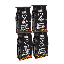 Big K Charcoal Briquettes - 5kg (Pack of 4) | 100% Natural Hardwood Charcoal | Fast Ignition, Long Burn | Ideal for Grilling, Smoking & Outdoor BBQs