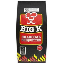 Big K Charcoal Briquettes 5kg | 100% Natural Hardwood Charcoal | Fast Ignition, Long Burn | Ideal for Grilling, Smoking & Outdoor BBQs