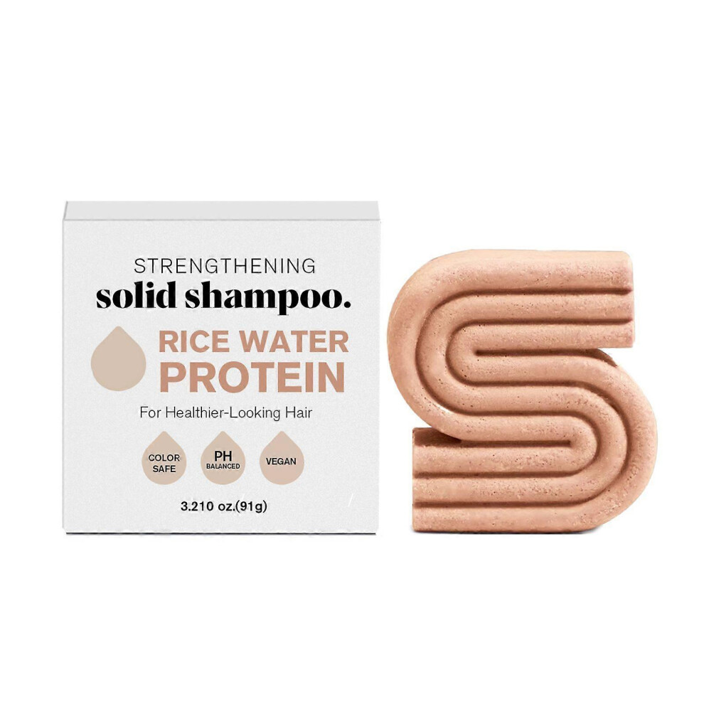 (shampoo) Rice Protein Conditioner Bar for Thinning Hair - Volume Conditioner Bar for Strengthening Hair Roots, Hair Thickening & Nourishing and Hydrating