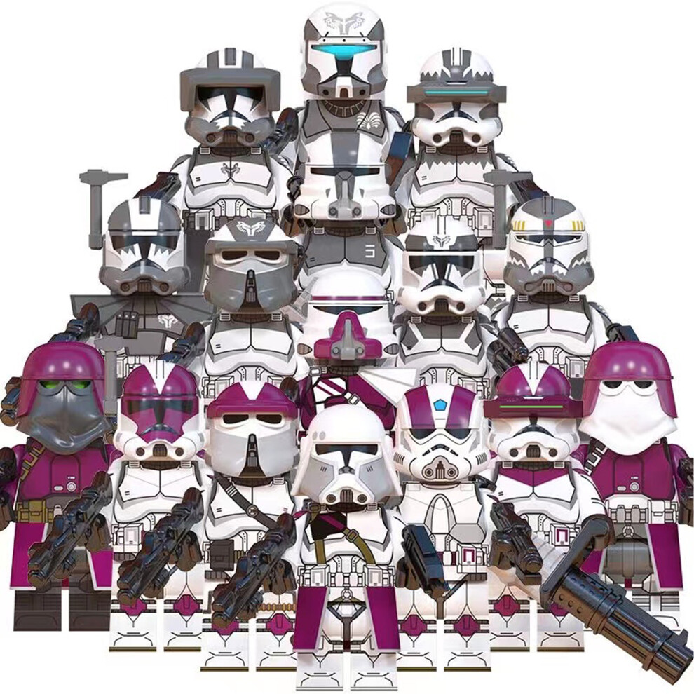 Bonxaif 16Pcs Star Wars Clone Wars Jesse Rex Kix Fit Lego