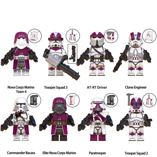 16PCS Star Wars Clone Wars Jesse Rex Echo  Fit Lego 1