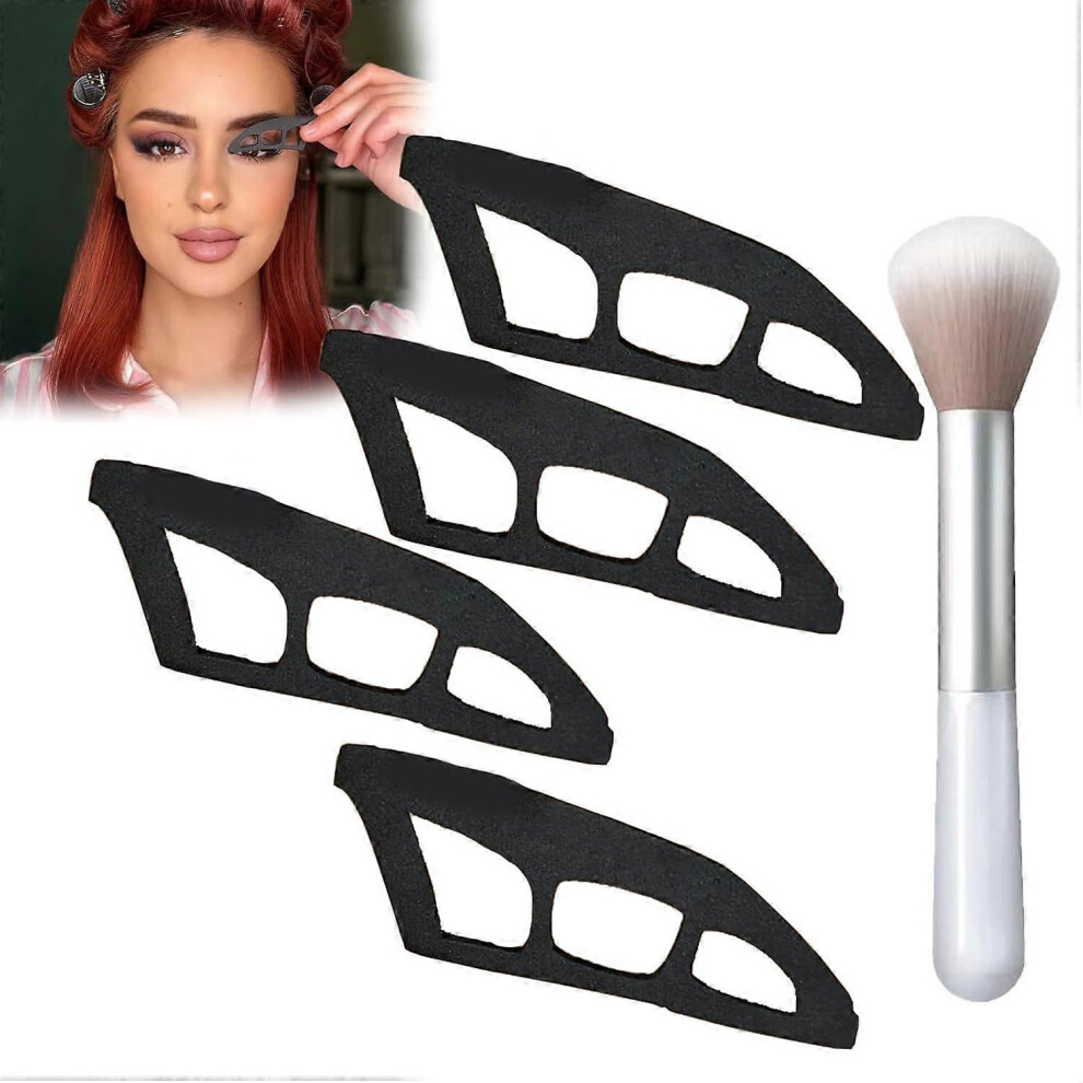 (4Pcs) Eyeshadow Tool, Eyeshadow Assistant, Eyeshadow Guide, Reusable Eyeshadow Stencils, Professional & Quick Eye Makeup Tool for Women, Beginners