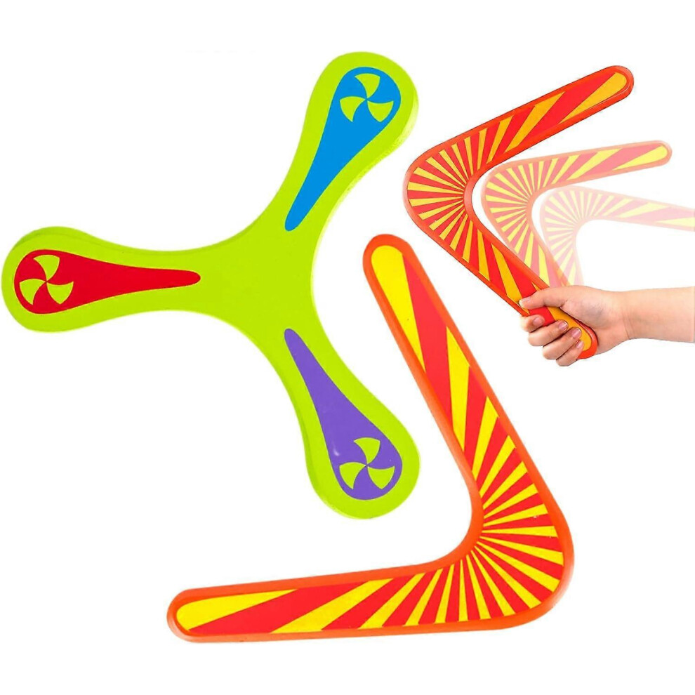 Outdoor Bummerang Wooden Boomerang,2Pcs V Boomerang,hildren's Outdoor Toy for Play Equipment