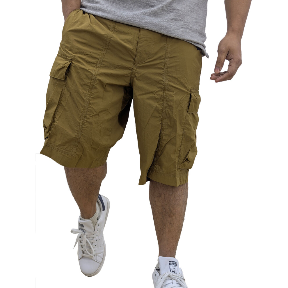 (Brown, W34) TIMBERLAND Mens Cargo Shorts Elasticated Summer Casual Quick Dry Beach Shorts-image-OPC-PGJ68FK-NEW
