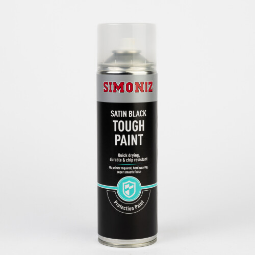 Simoniz Satin Black Tough Engine Enamel 500ml Car Spray Paint Protective Coating