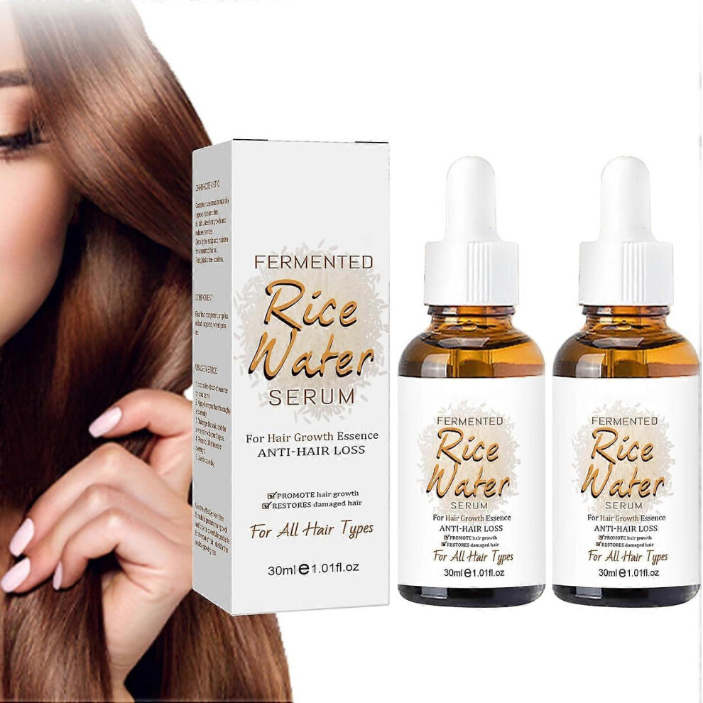Rice Water Hair Growth Serum, 2Pcs Rice Water for Hair Growth, Rice Water Serum, Nourishing and Growth-stimulating Serum