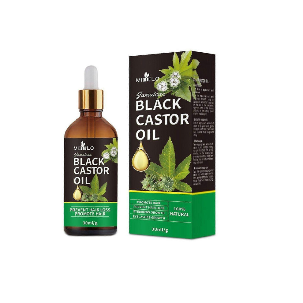 (3pcs) Jamaican Black Castor Oil, Natural Jamaican Black Castor Oil, Black Castor Essential Oil for Hair Growth, Eyelashes & Eyebrows