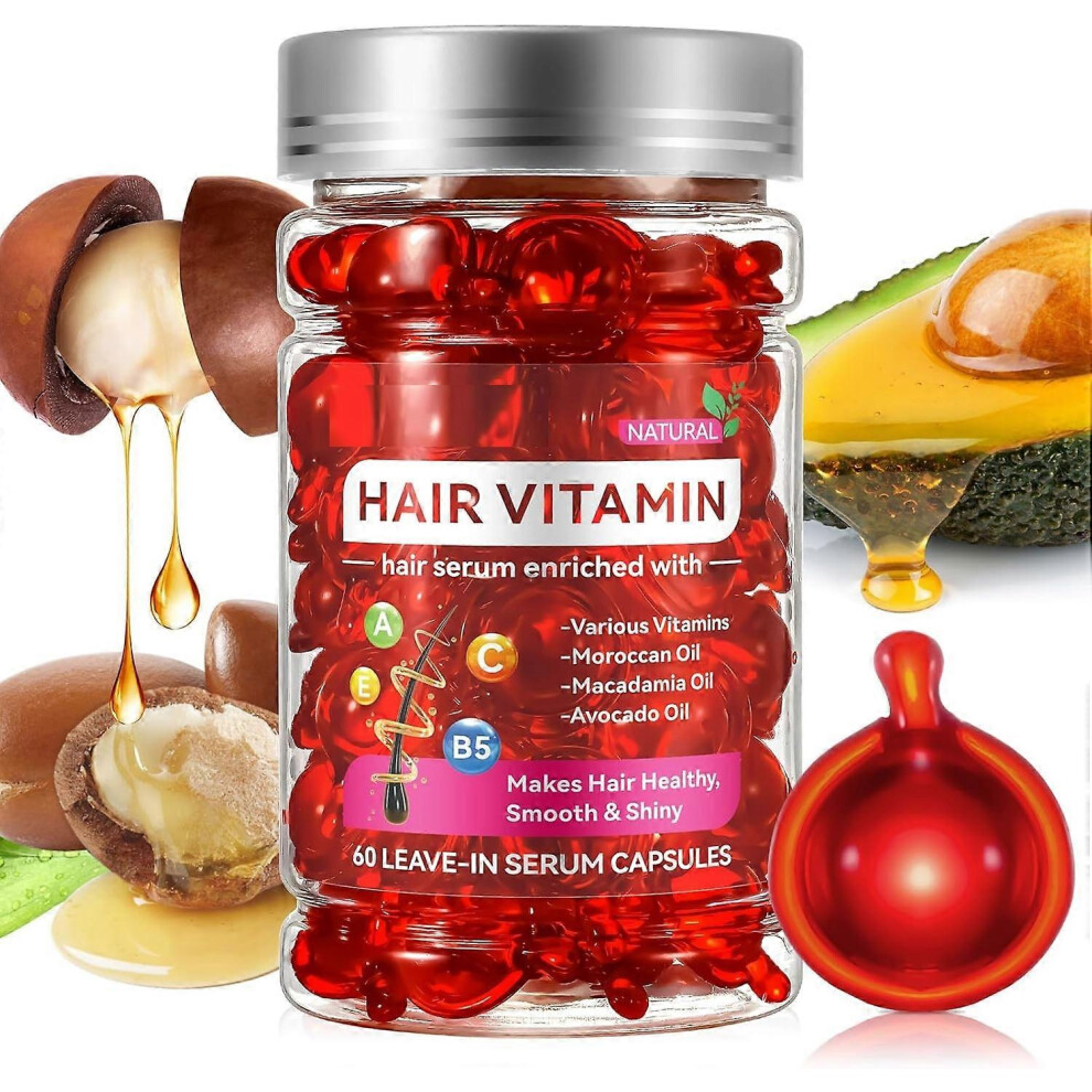 (3pcs) Hair Vitamins Oil Capsules, Hair Oil Capsules, Conditioner Hair Treatment Serum for Frizzy & Dry Damaged Hair, Hair Vitamins, Avocado Oil for Hair, Sm