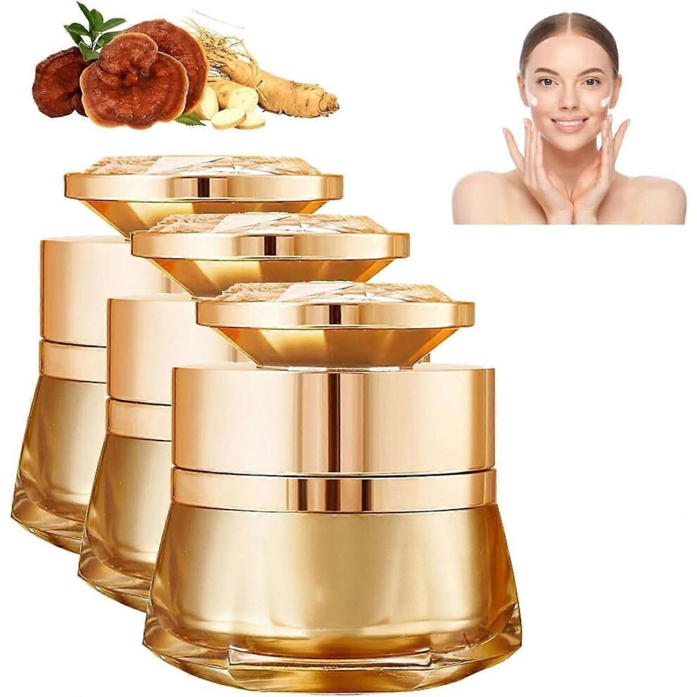 (3pcs) Ginseng Ganoderma Anti-Wrinkle Cream, Ginseng Ganoderma Anti-Aging Serum, Firming Moisturizing Facial Cream for All Skin Types