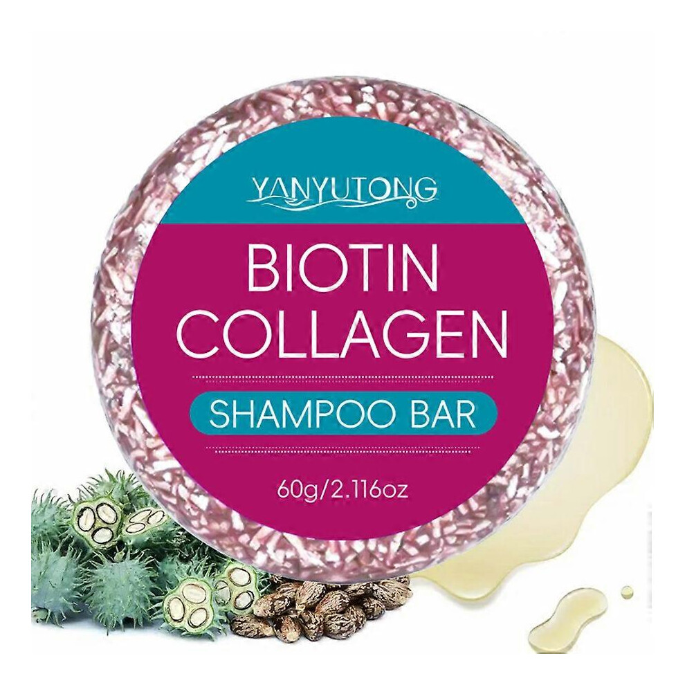 (3PCS) Biotin Shampoo Bar for Hair Growth, Hair Thickening And Strenthening Shampoo Bars With Biotin, Collagen, Castor Oil, pH Balanced, Sulfate Free