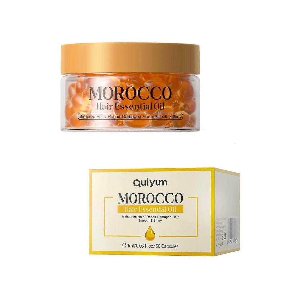 Hair Care Oil, Morocco Nourishing Hair Essential Oil No Rinse, Deep Long-lasting Strengthening Care Hair Treatment Serum, Smoothing Glitter Non-greasy