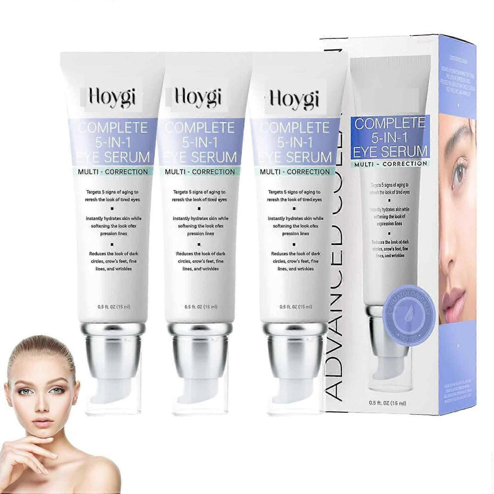 (3pcs) 5-in-1 Eye Serum, Anti-Ageing Eye Cream with Retinol and Hyaluronic Acid, Anti-Wrinkle Eye Cream, Firming Eye Care for Dark Circles and Wrinkles