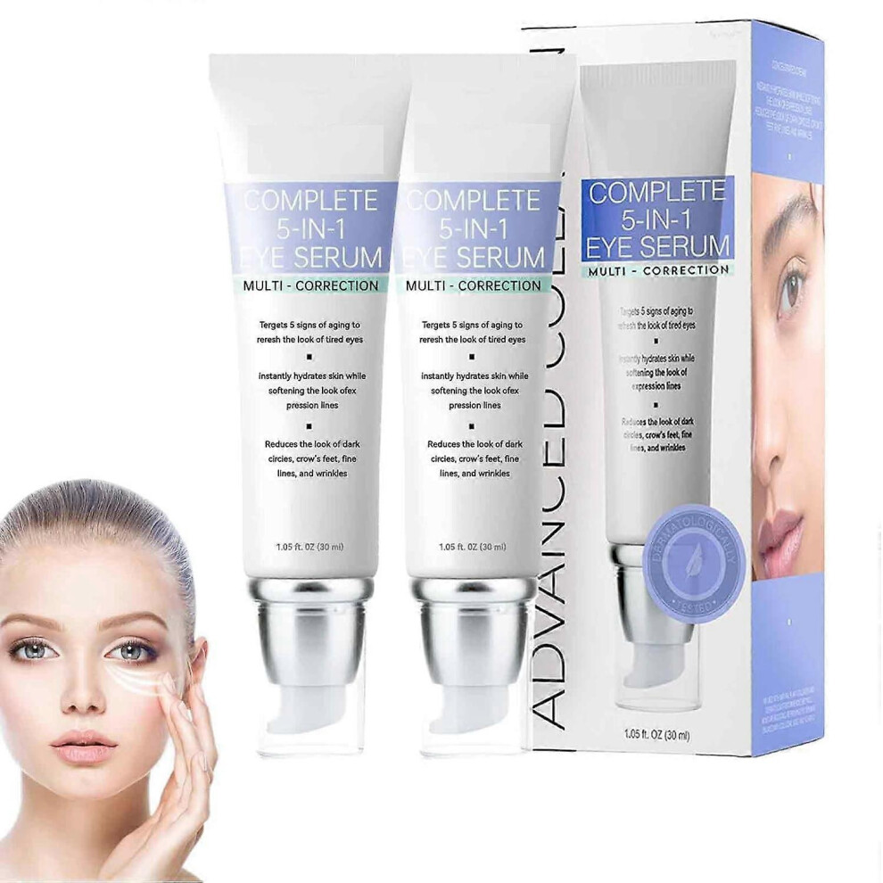 (2pcs) 5-in-1 Eye Serum, Anti-Ageing Eye Cream with Retinol and Hyaluronic Acid, Anti-Wrinkle Eye Cream, Firming Eye Care for Dark Circles and Wrinkles
