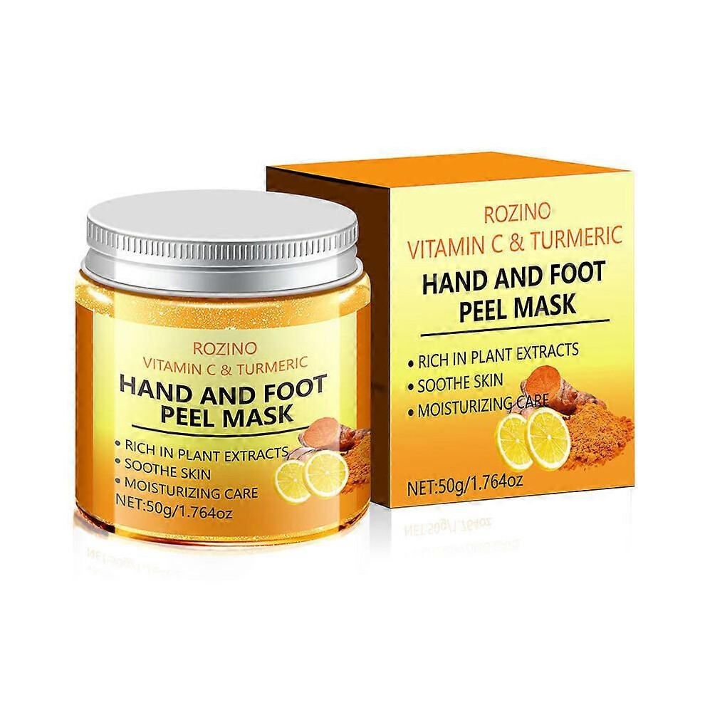 (3pcs) Upgraded Hydrating Peel off Hand Wax Mask, Vitamin C & Turmeric Hand and Foot Peel Mask, Nourishing Exfoliating Hand Peeling Mask Repair Dry Rough Cra