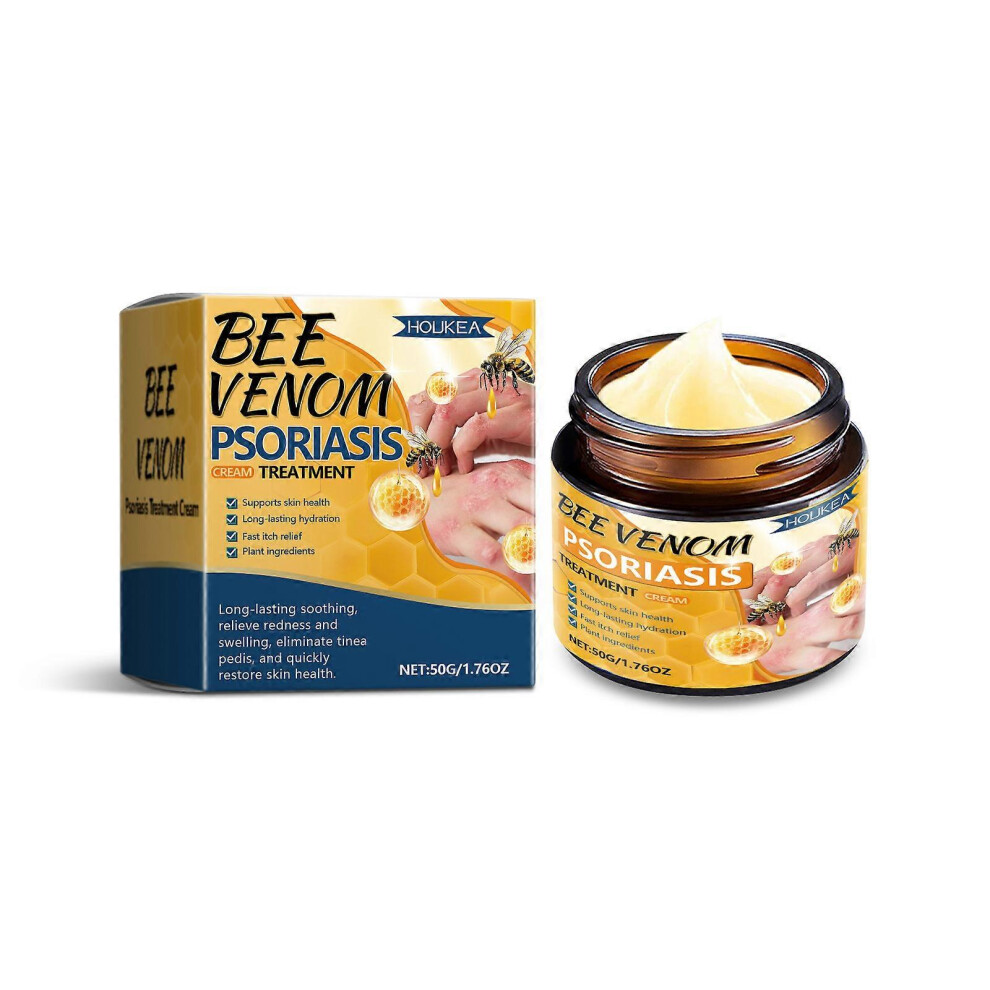 (2pcs) Bee Venom Psoriasis Cream, Bee Venom Psoriasis Treatment Cream, Skin Relief Anti-itch Cream, Skincare Soothing Cream, Moisturizer Dandruff Removing