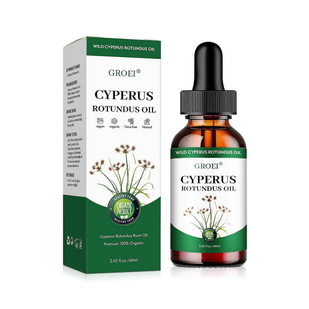 (1PCS) Cyperus Rotundus Oil - Natural Cyprus Oil for Hair Removal, Reducing Body Hair Growth, Moisturizing & Soothing, Smooth Skin, Ideal for All Skin Types