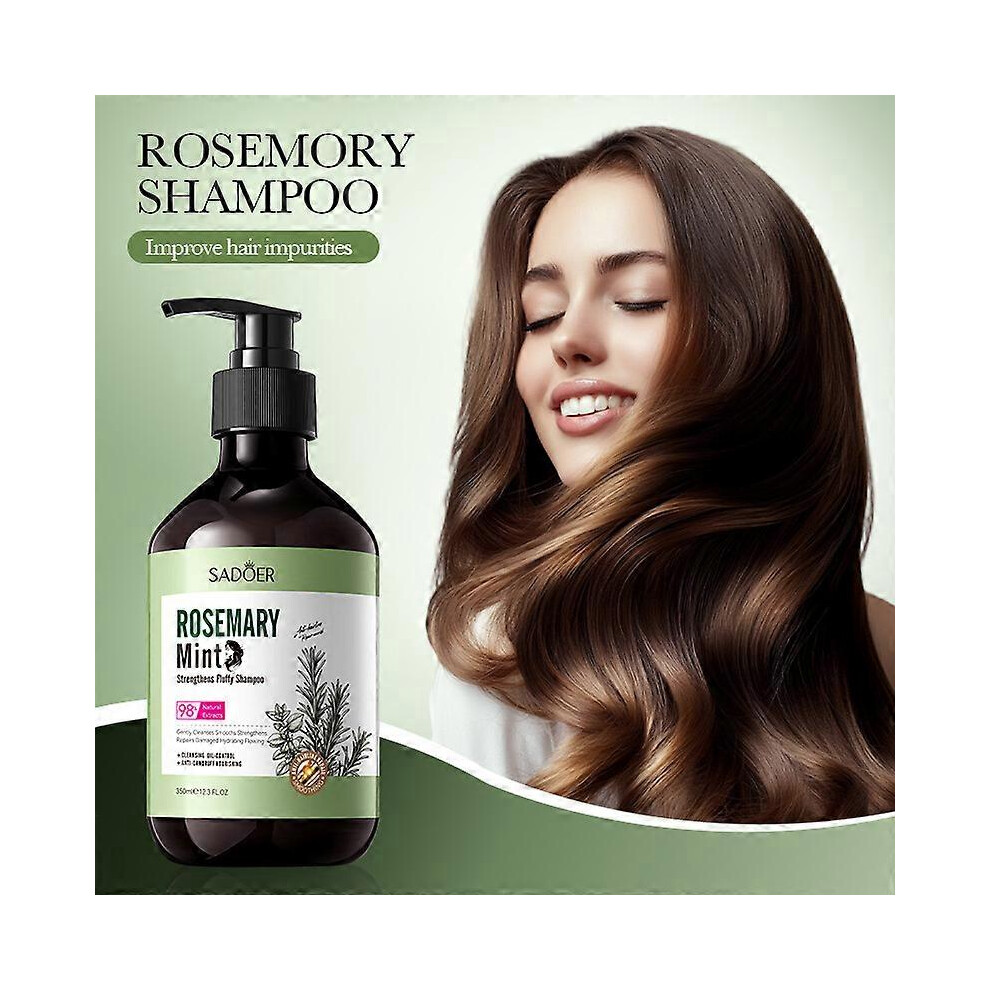 (3PCS) Rosemary Mint Strengthening Shampoo for Oil Control Anti Dandruff - Thickening and Regrowth Rosemary Mint Shampoo with Tea Tree Oil Biotin - Anti Hair