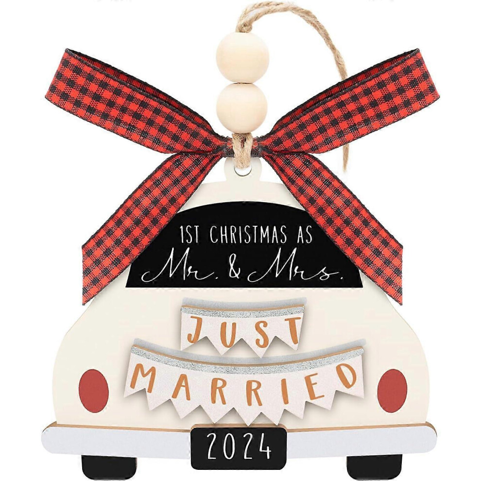 (A) Wedding Gifts - Mr and Mrs Gifts - Wedding Gifts for Couples 2024, Wedding Gifts for Couple, Wedding Gifts for Bride - First Christmas Married Wood Or