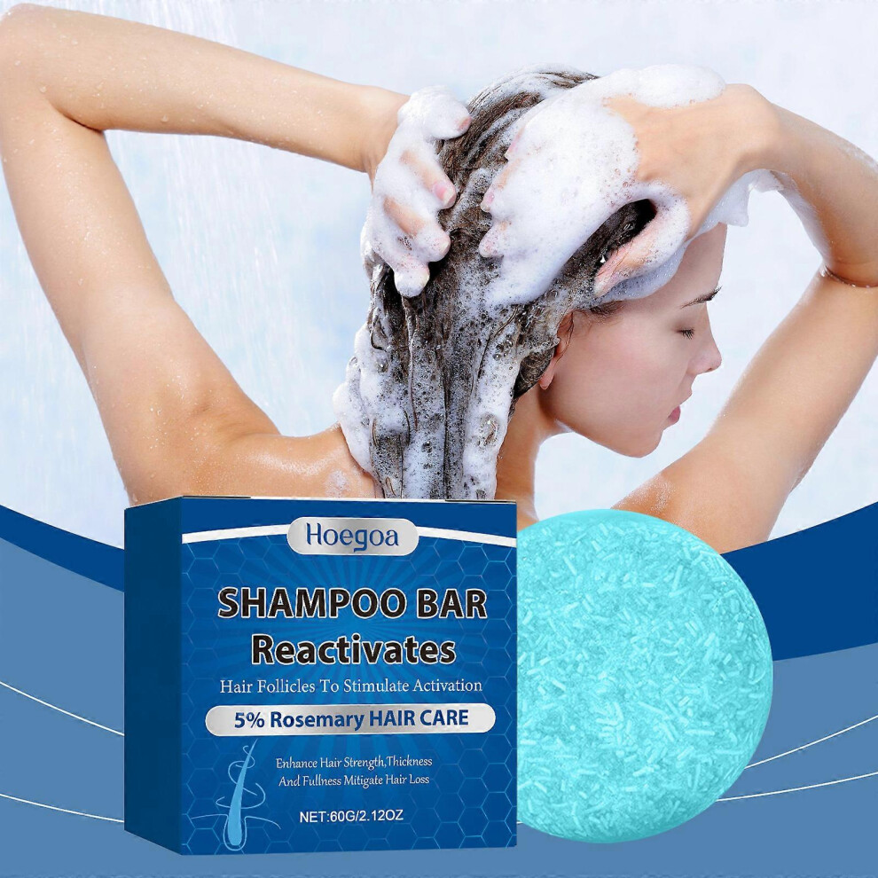 (1pcs) Shampoo Bar Anti-Hair Loss, Rosemary Shampoo Bar for Thinning Hair, Handmade Shampoo Soap Enhance Hair Strength & Thickness, Moisturizes and Nourishes