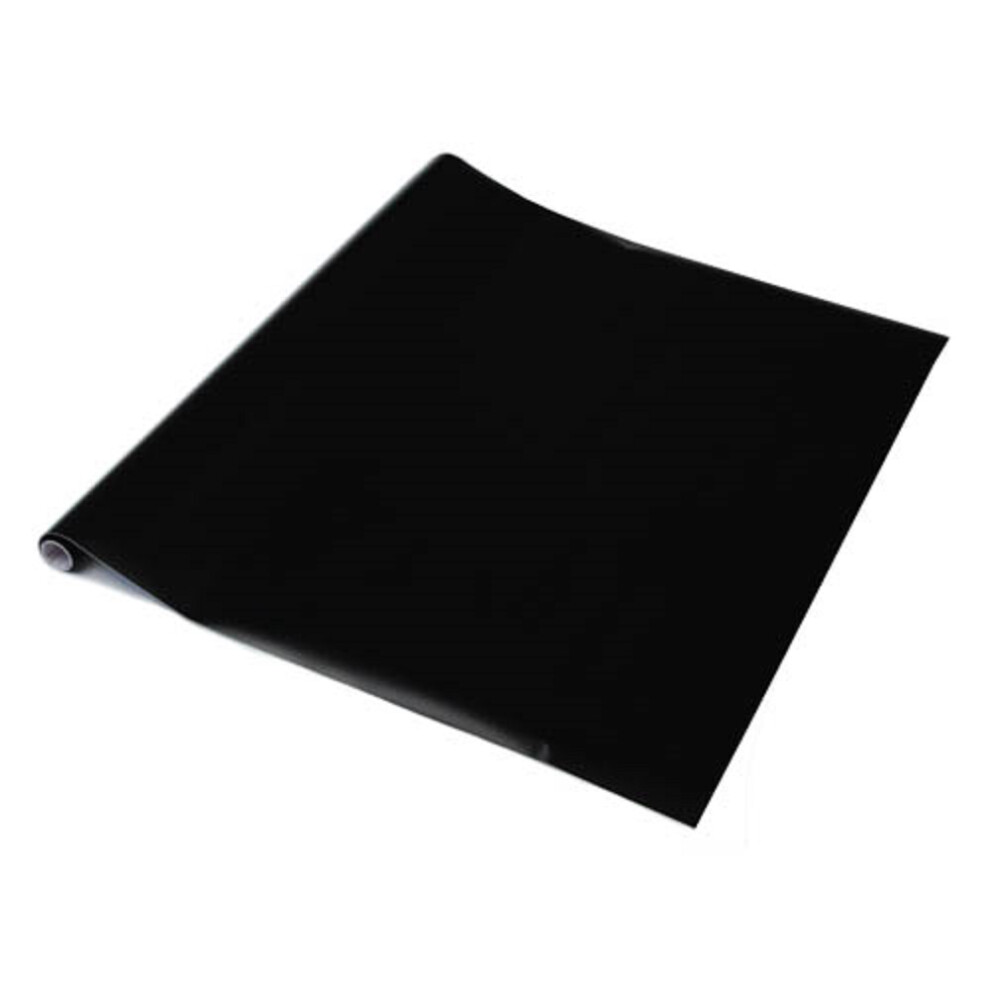 (90cm, 15m) MATT BLACK sticky back plastic vinyl wrap film