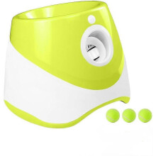(Fluorescent Green) Automatic Ball Launcher for Dogs, Dog Ball Thrower with 3 Tennis Ball,Interactive Dog Toys for Small Medium Dogs Indoor Outdoor