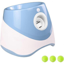 (blue) Automatic Ball Launcher for Dogs, Dog Ball Thrower with 3 Tennis Ball,Interactive Dog Toys for Small Medium Dogs Indoor Outdoor