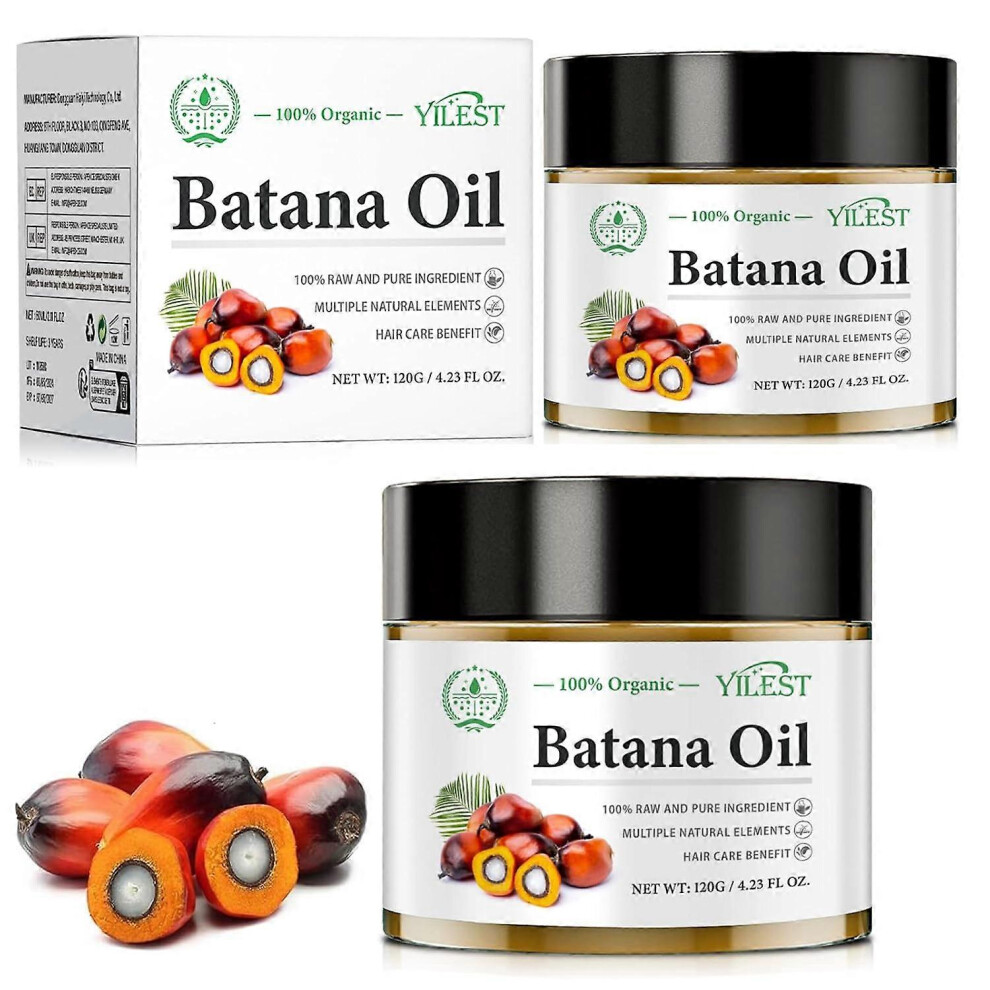 (2pcs) 100% Natural Organic Batana Oil Hair Growth Mask, Enhance Hair Thickness, Prevent Hair Loss Nourishes Damaged Dry Hair for Men & Women