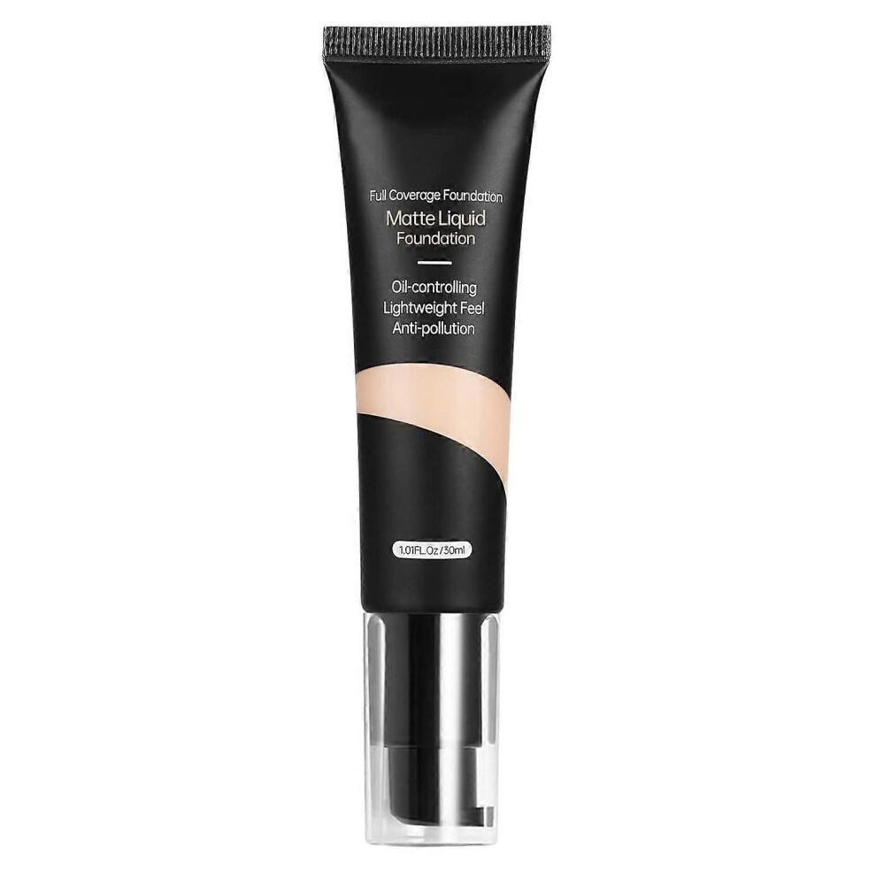 (Color 4) Liquid Foundation,Flawless Foundation,Soft Matte Full Coverage Foundation and Concealer,Face Make-Up Foundation for Oily Acne Skin