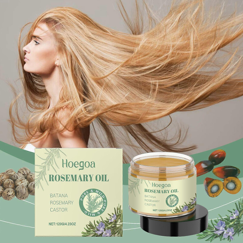 (1pcs) Rosemary Oil for Hair Growth,Organic Rosemary Hair Oil for Thin Hair Eyebrows Beard,100% Natural Rosemary Ointment with Batana for Skin Care Body Mass