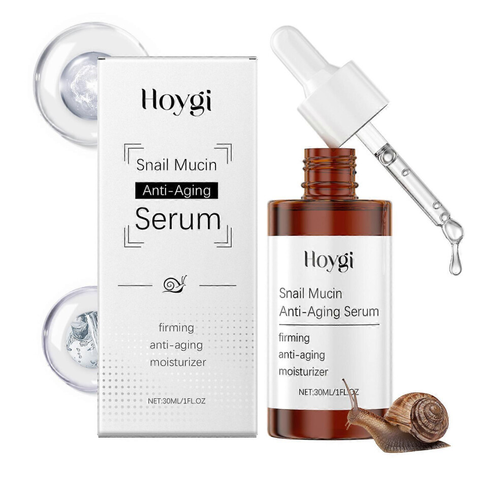 (2pcs) Snail Mucin Serum, Anti Wrinkle Anti-aging Hydrating Serum, Firming Face Essence Liquid Moisturizer, Skin Rejuvenation Nourishing Smoothing Serum