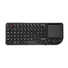 (English,Black)A8 2.4GHz Mini Backlit Wireless Keyboard Air Mouse Touchpad for Projector TV Box