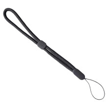 (Black)Phone Lanyard Non-fading Anti-fall Adjustable Universal Phone Strap Pendant for Earphone Sleeve