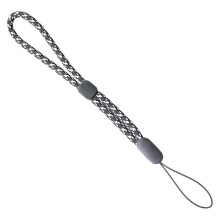 (Black White)Phone Lanyard Non-fading Anti-fall Adjustable Universal Phone Strap Pendant for Earphone Sleeve