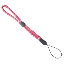 (Red Black)Phone Lanyard Non-fading Anti-fall Adjustable Universal Phone Strap Pendant for Earphone Sleeve