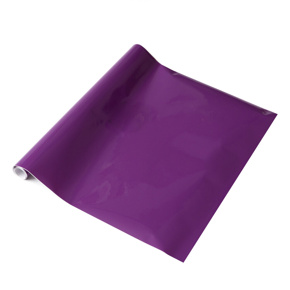 D-C-Fix Purple (10M) Glossy Sticky Back Plastic Vinyl Wrap Film (45Cm Wide)