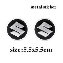 (metal silver)For Suzuki Vehicle Decals Metal Logo Motorcycle Decal Tank Emblem