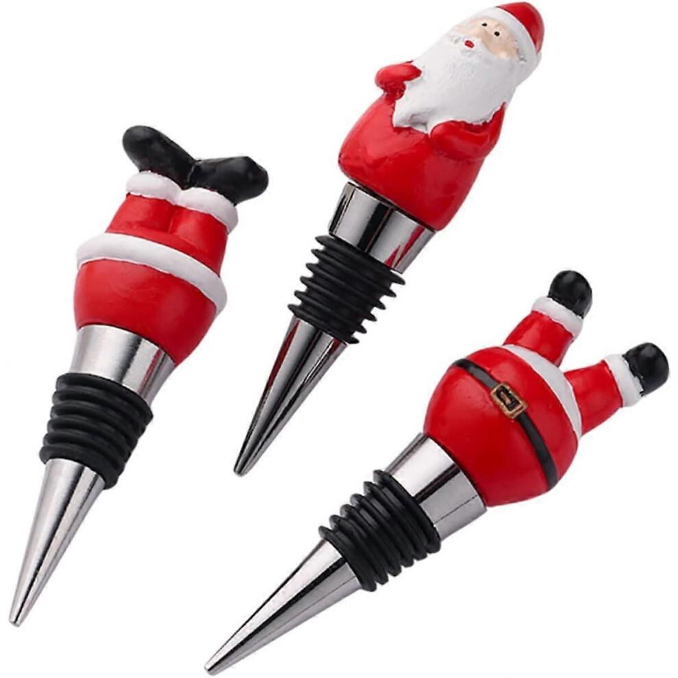 (6pcs) 3pcs Christmas Wine Corks Wine Bottle Topper Holiday Wine Bottle Stoppers Wine Toppers Stopper Party Wine Stopper Christmas Wine Stoppers Xmas Wine St