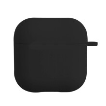 (Black)Dustproof Soft Silicone Wireless Bluetooth-compatible Earphones Case Protective Cover for Airpods Pro 4