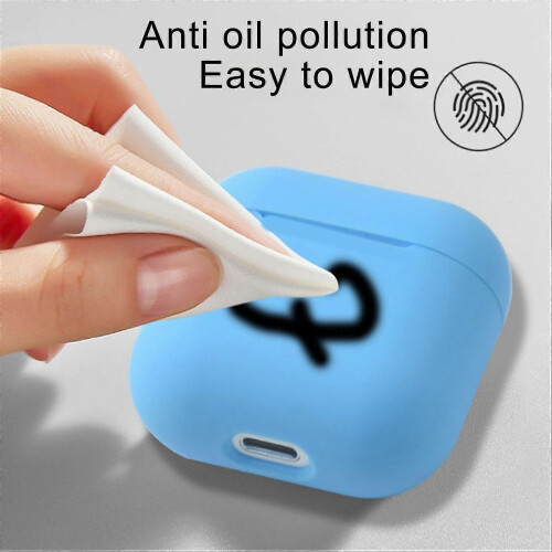(Red)Dustproof Soft Silicone Wireless Bluetooth-compatible Earphones Case Protective Cover for Airpods Pro 4 2